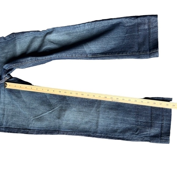 7 For All Mankind Blue BootCut Casual boho Solid Denim Jeans. Size 28 - Picture 6 of 7